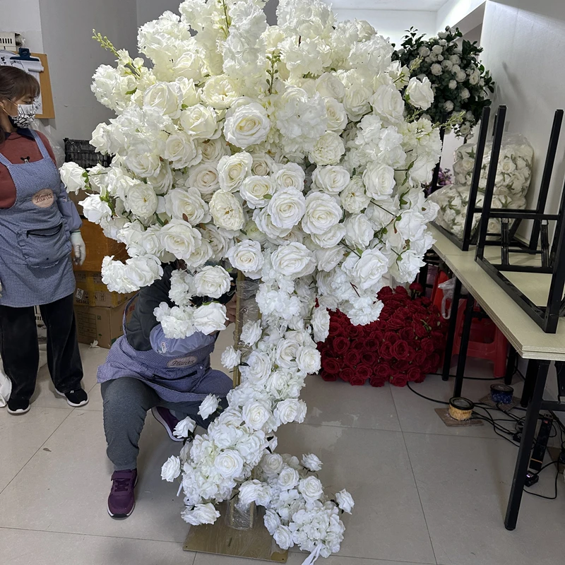 IFG floral supply 80cm luxury white flower arrangement centerpieces for wedding table decoration