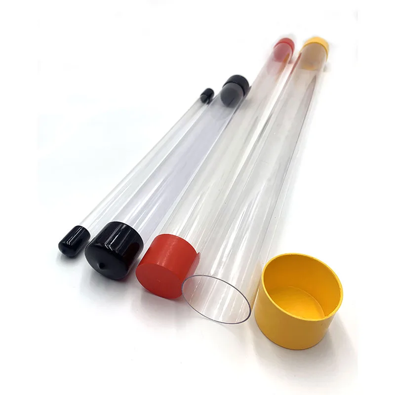 Reusable Strong Hard Clear Transparent Plastic Packing Tube Pp Pvc Pc Acrylic See-through Plastic Tube