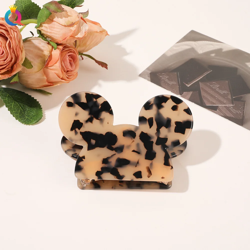 Wholesale New Cute Mickey Head Clamping Clip Back Brain Spoon Pan Hair Shark Clip Headwear Mouse Claw