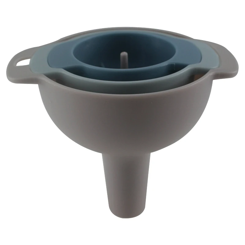 High quality home kitchen plastic funnel 4 in 1 set oil liquid funnel for kitchen accessories