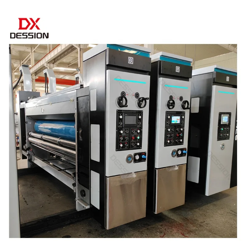 Automatic 4 Colors Carton Pizza Box Flex Printer Machine Corrugated Cardboard Carton Printing Slotting Die-Cutting Machinery