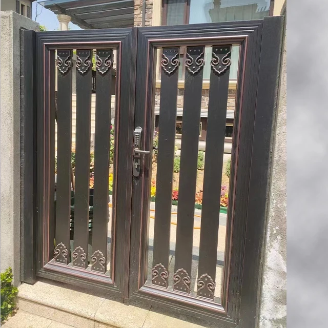 Nice Looking Decorative Aluminium Swing Gate for Garden Driveway Outdoor-Automatic Sliding Open Style Aluminum Doors Gates