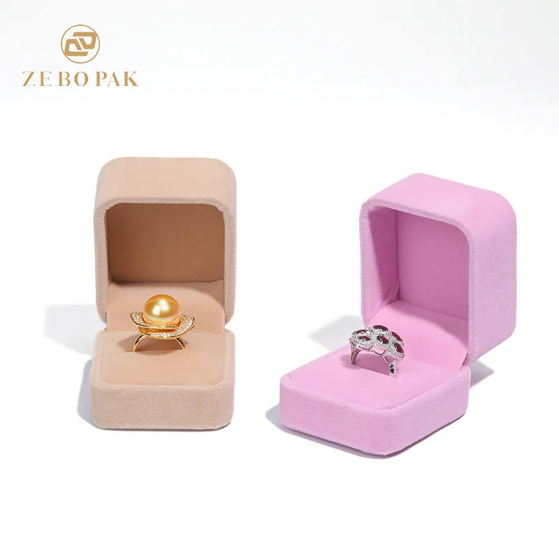 pink velvet jewelry box packaging wholesale  necklace Earrings Bracelet  wedding ring box  jewelry boxes with logo luxury
