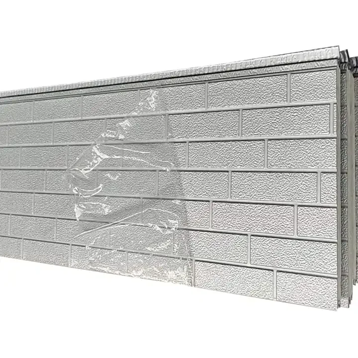 16mm Polyurethane foam wall panel Metal siding Exterior metal embossed sandwich panels
