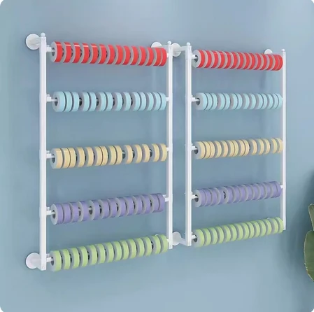 Hot Sales Simple Wall Hanging On The Wall Silk Scarf Ribbon Storage Shelf Gold Black White Iron Display Racks For Retail Store