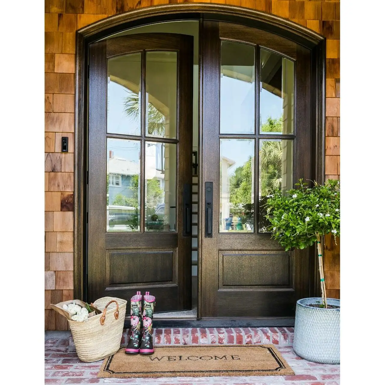 French front door design modern mahogany solid wood door pivot exterior entry doors