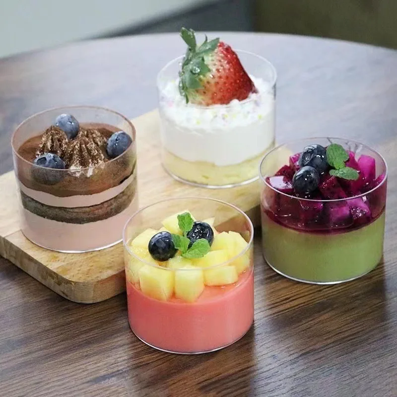 180ml 6oz Food Grade High temperature proof pudding bowl glass ice cream cup  yogurt cup Bird Nest Glass Jar For Dessert