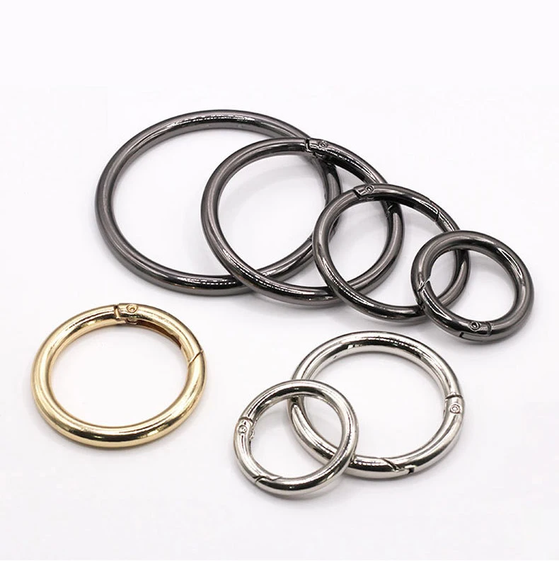 High quality round Spring O Ring  35MM 30MM 24MM gold Spring O Ring for bags hardware