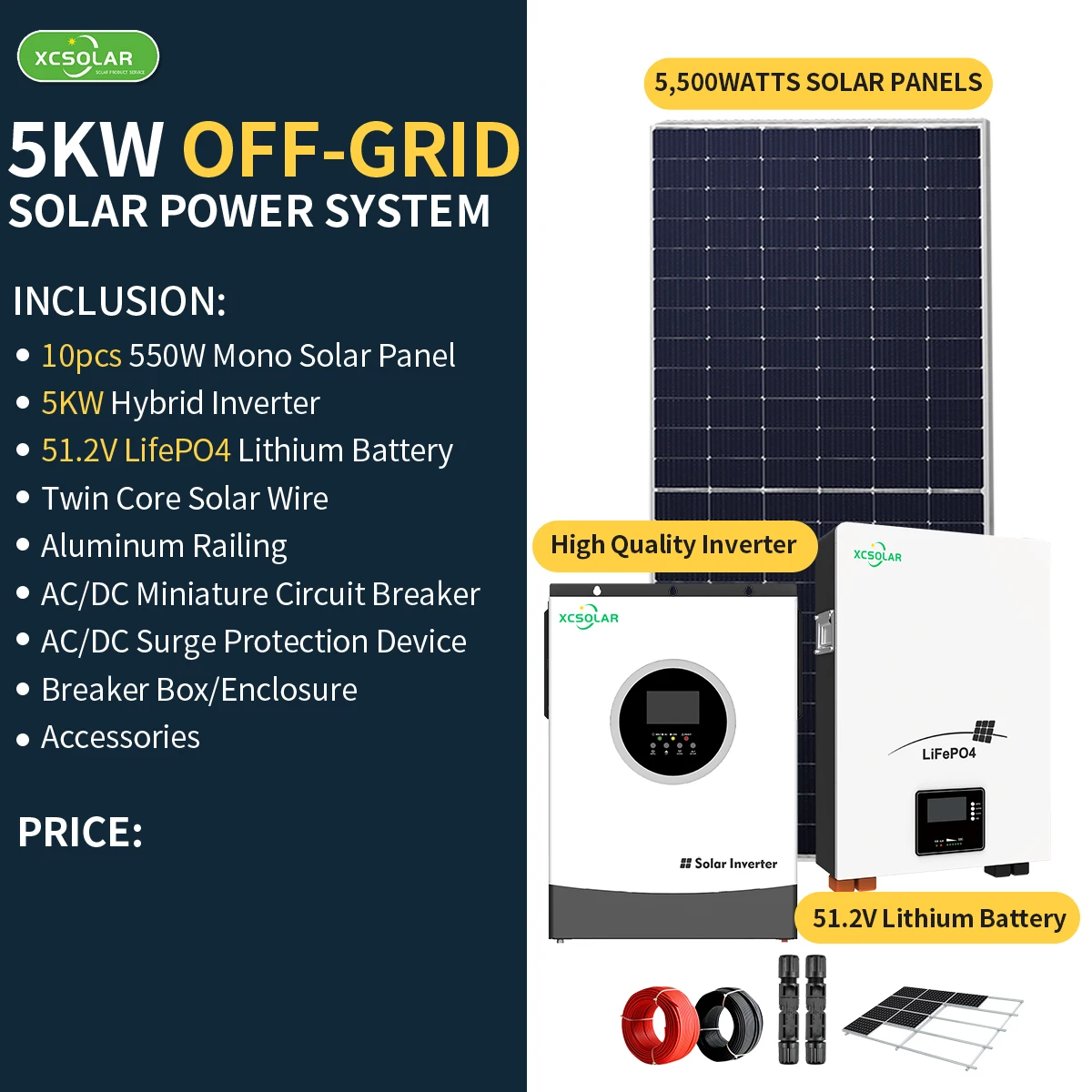 XC Solar Electric Power Solar Generator With Panel 2kw 4kw off grid 10kw Wind-Solar Hybrid Charge Controller For Wind Turbine