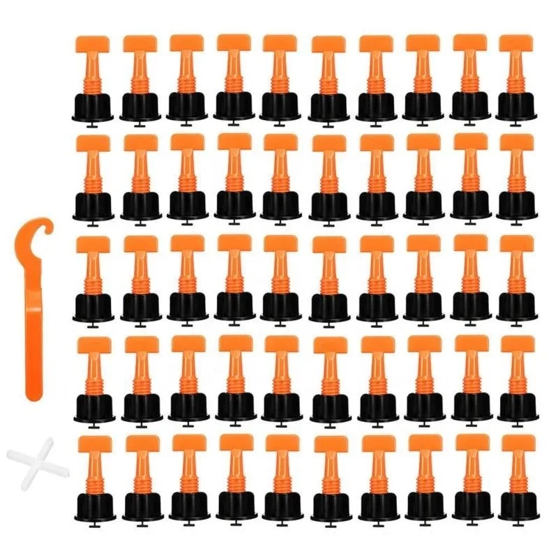 50Pcs/Bag Flat Ceramic Floor Wall Construction Tools Reusable Tile Leveling System Kit Tile Leveling System Kit For Tile