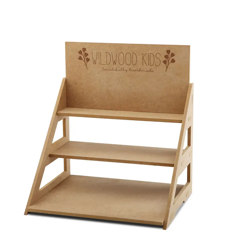 Деревянная полка для хранения на заказ, 3 яруса, деревянная витрина
