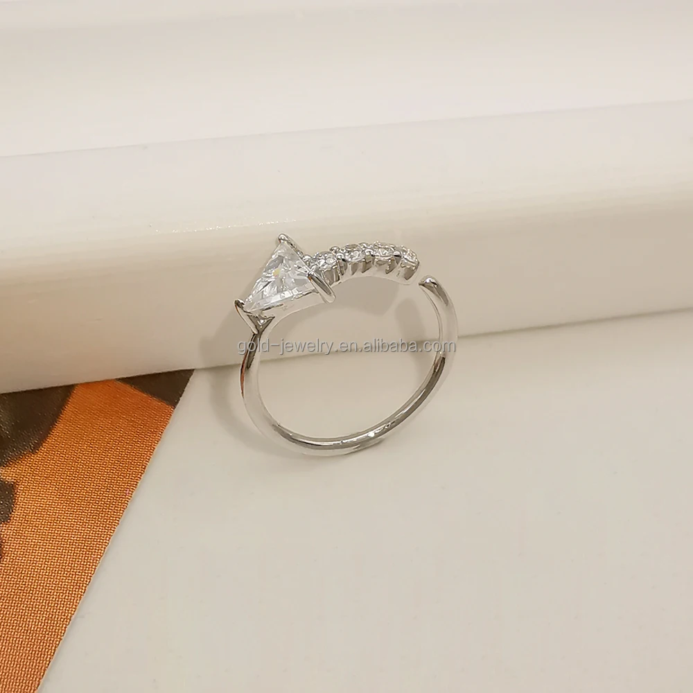 New Trendy AU585 14k Real White Gold Zircon Nose Piercing Jewelry Hoop Nose Ring Body Jewelry