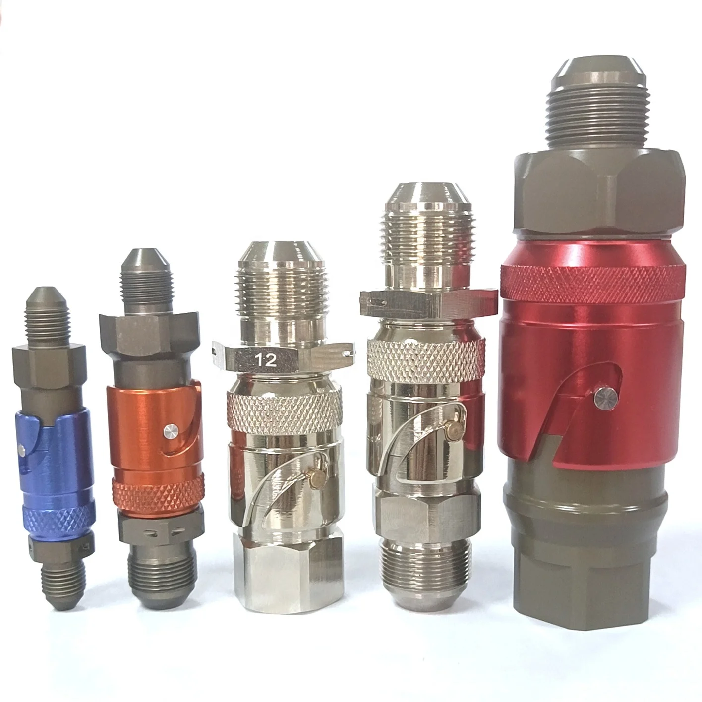Aluminum Dry Brake Hydraulic Coupling Quick Release Disconnect Hose Adapter Fittings Bayonet Type Fluid Connector