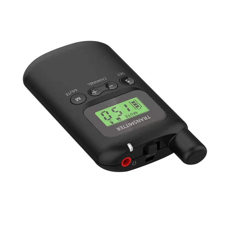 High Quality 1000mah Battery Capacity Lcd Display Is Clear 1 Transmitter With 2 Receiver Audio Guide System