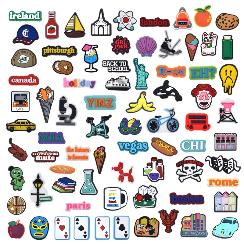 Popular Shoes Charms Holiday Shoe PVC Charms For Decoration Women Accessories Charms Wholesale