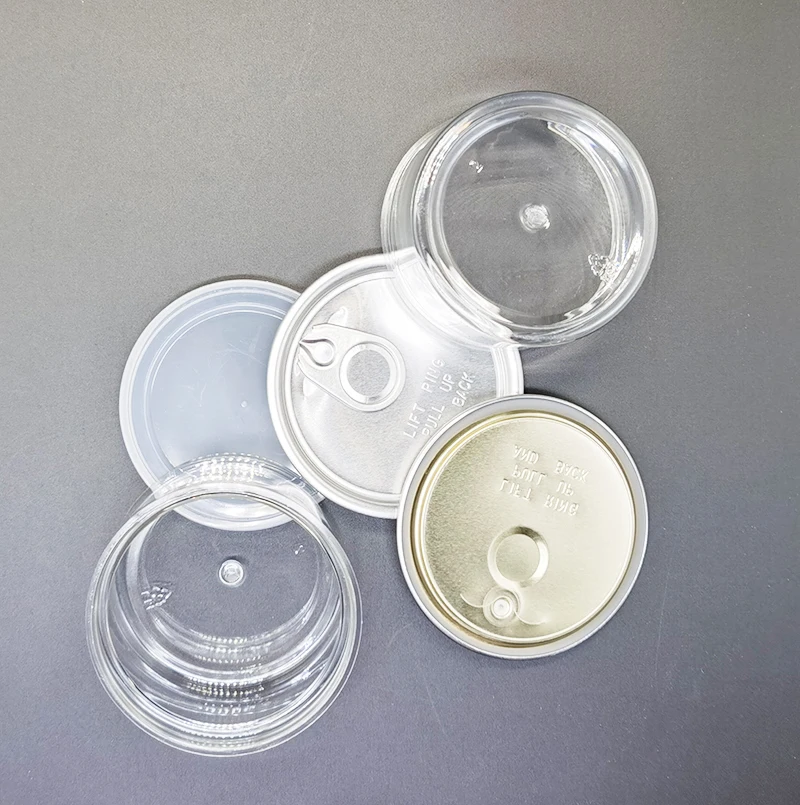 Hand seal-able OEM Sticker PE Lid Cover 100 ML Canned Food Tins Can Dry Flower Empty Aluminum Plastic Cans