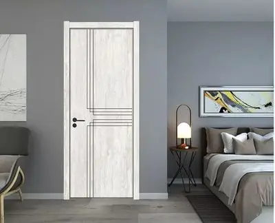 Modern design high-quality composite wood plastic door, waterproof PVC bathroom door