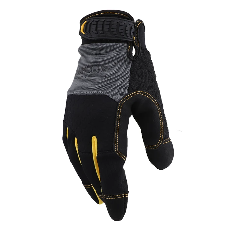 Microfiber synthetic leather pad palm tactical Wholesale touch screen working mechanic gloves