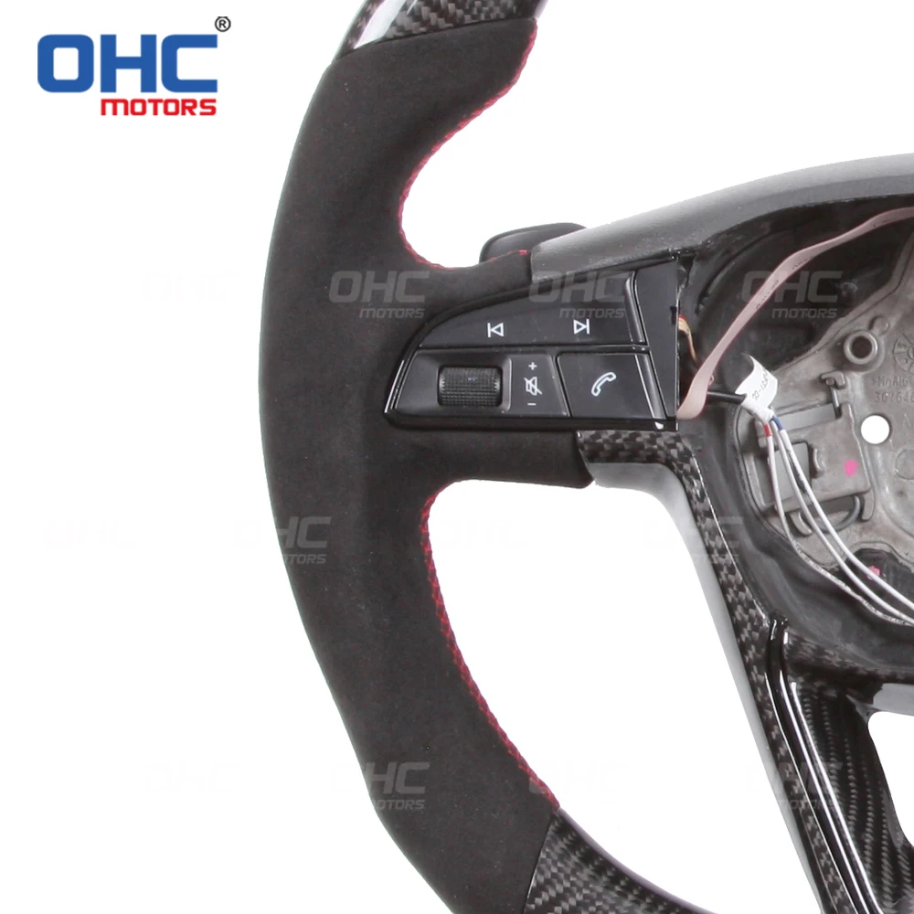 Двигатели OHC лидер продаж 100% Настоящее углеродное волокно светодиодный руль для SEAT Leon