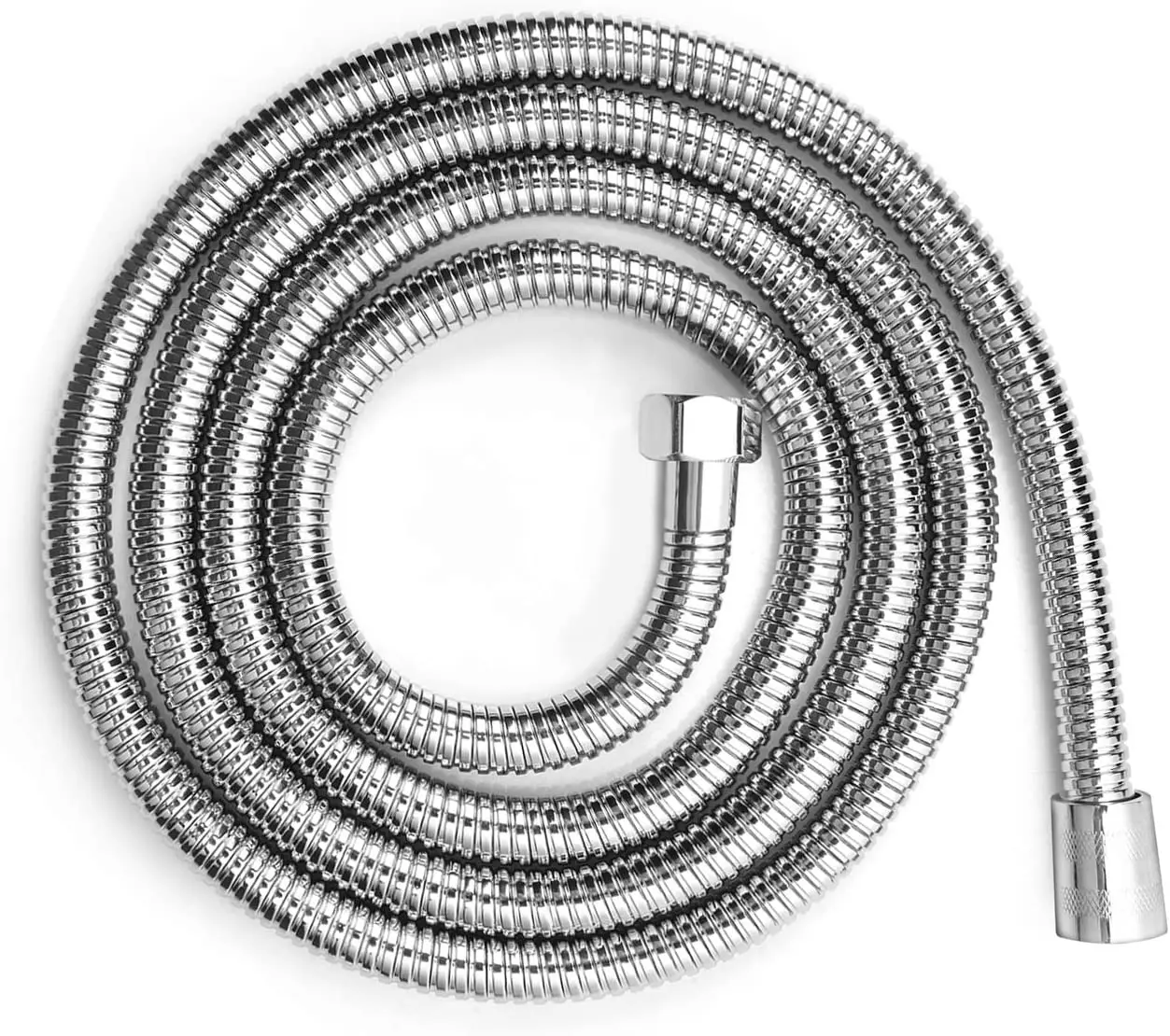 Shower Hose Extra Long Chrome Handheld Shower Head Hose with Brass Insert and Nut - Lightweight and Flexible
