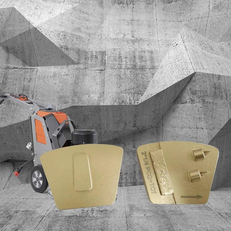 HusqvarnaRedi Lock Trapezoid PCD Scraper/Shoes for Concrete Floor Double Quarter Round Segment for Grinding Coating Removal