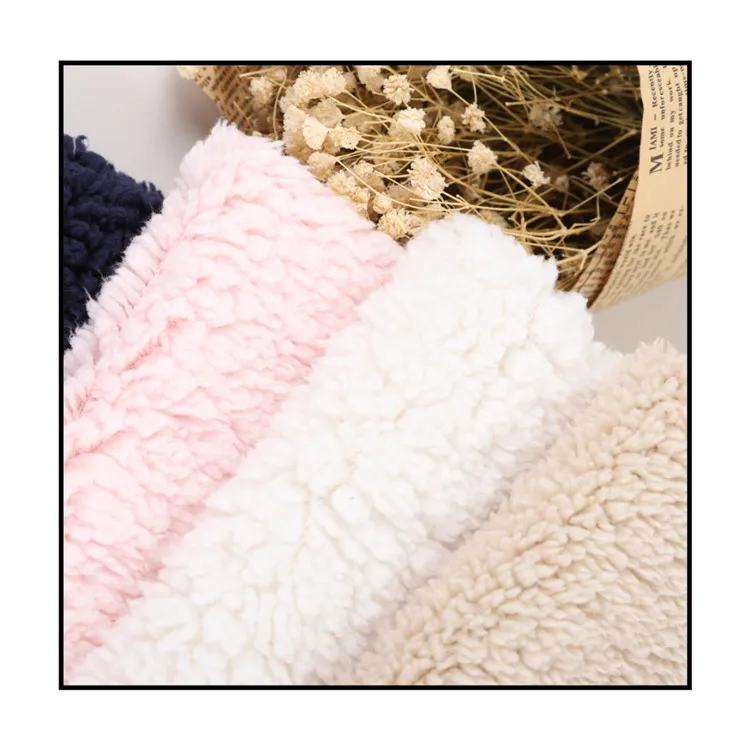 Shaoxing factory fashion tela sherpa fleece fabric for blanket