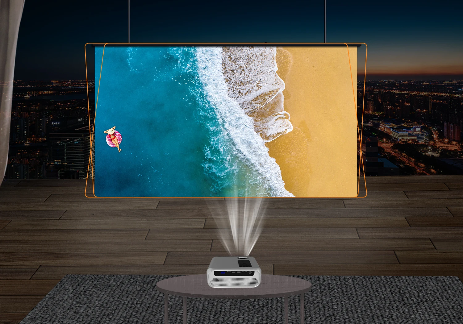 E500H home theater native 720P  mini projector USB Android 9.0 video portable  projectors