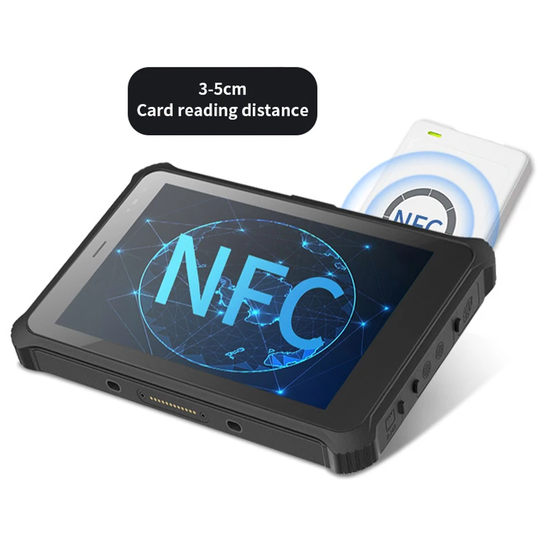 New 8 Inch Handheld Rugeed Tablet Ip67 Waterproof NFC touch screen Android Industrial Rugged Tablet