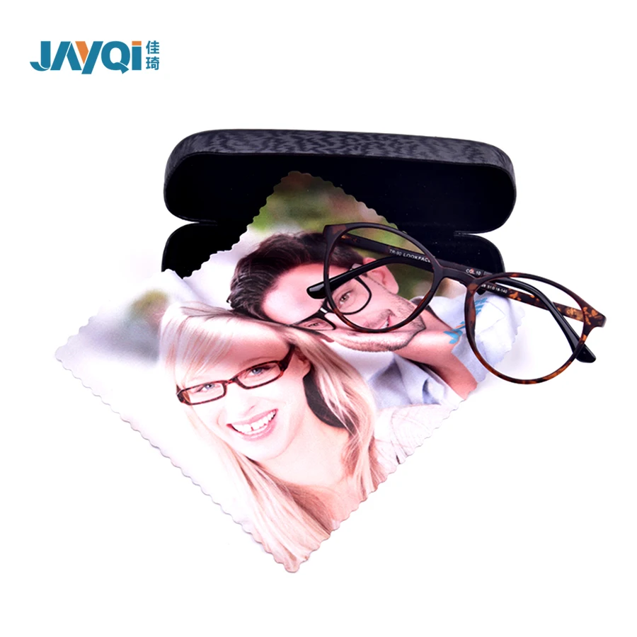 Лидер продаж 2022 от JAYQI, салфетка из микрофибры для оптических линз с пользовательским логотипом, салфетка для очистки солнцезащитных очков