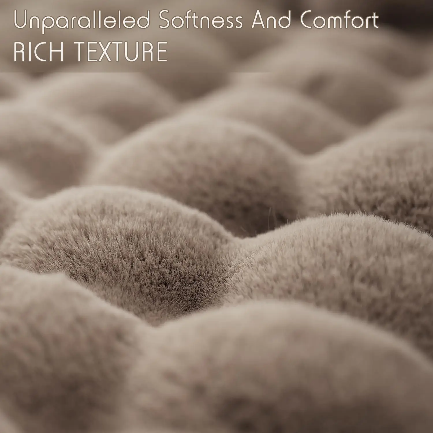 Rabbit Fur Blanket Bubble Blanket,Super Heavy Warm Cozy Blankets for Couch Bed Sofa,Faux Fur Throw Blankets for Home Decor