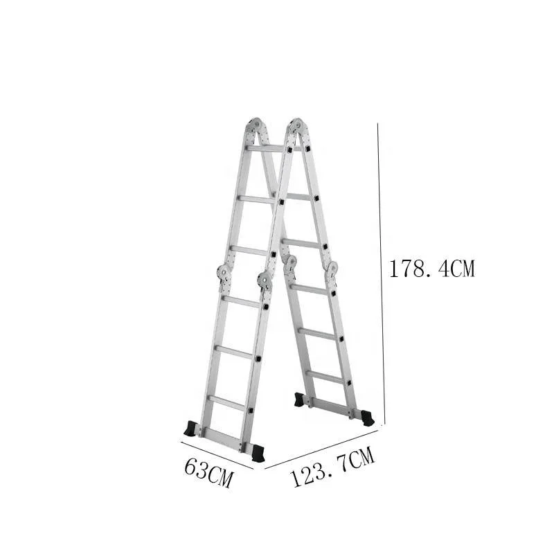 Factory Direct Sales Customized  Multi Purpose Aluminum Scaffolding Construction Site Aluminum Ladder