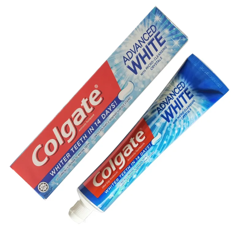 Белая зубная паста Colgate, 160 г, оптовая продажа, с кристаллами для микроочищения