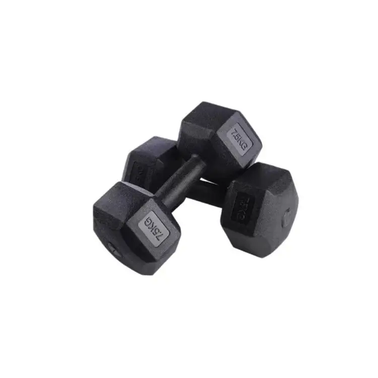 Popular new dumbbell fitness equipment environmental protection PVC hexagonal dumbbell 10kg