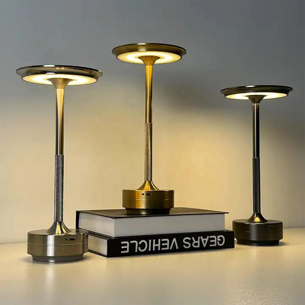 Table Lamp Retro Restaurant bar Dimmable Atmosphere Led Table Lamp Nordic Hot Sale Aluminum Cordless Rechargeable Metal 80