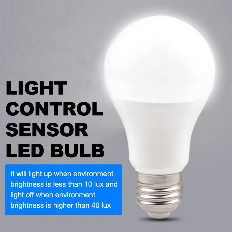 CE certificate A60 Ra>80 170-250V  E27 9W  led motion sensor smart  bulb