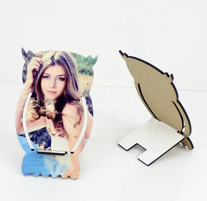 Lancoda 7 Types Personalized Sublimation MDF Wood Cell Phone Holder Photo Stand