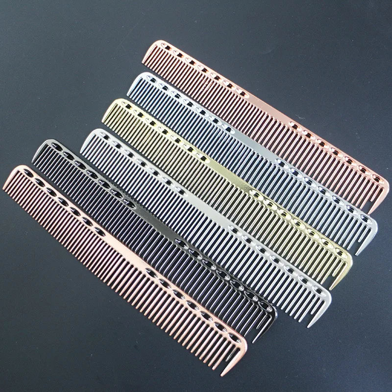 Aluminum haircut comb salon professional hairdressing wholesale  barber hair combs for barber shop