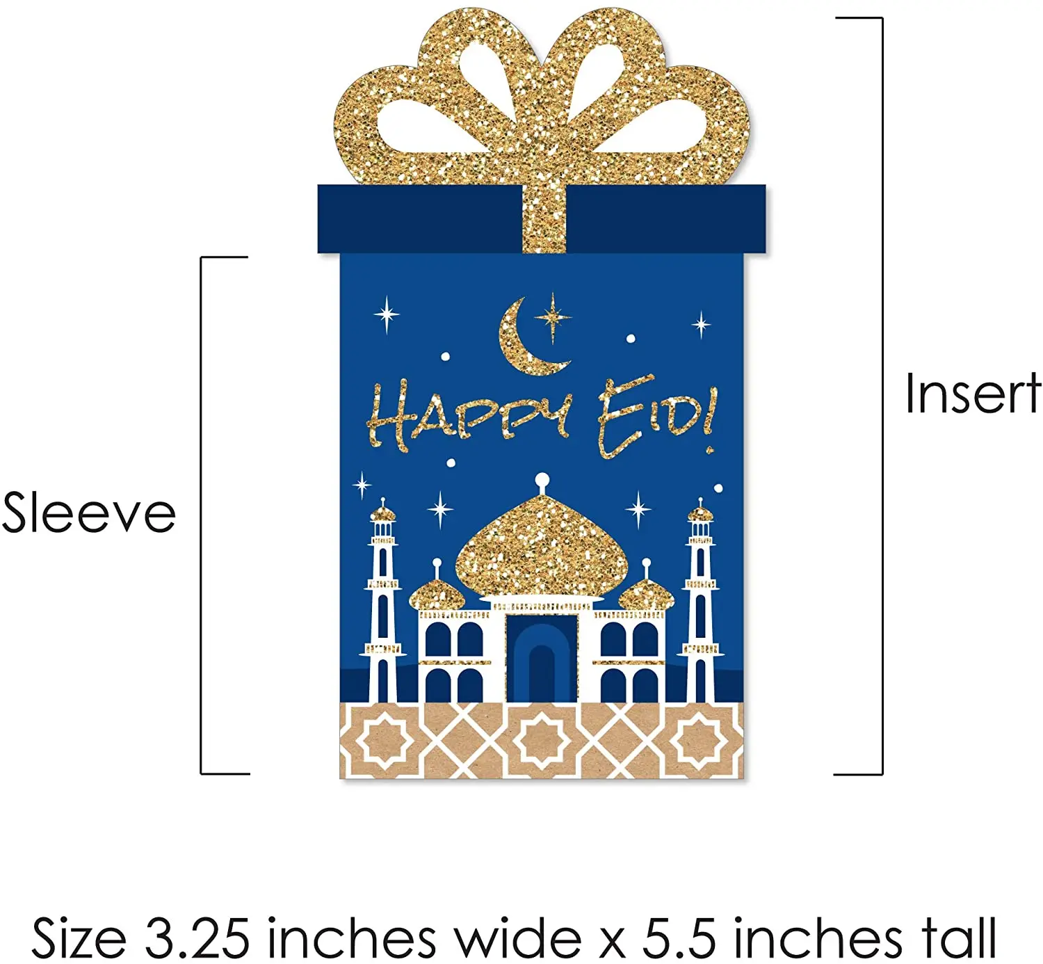 Set of 8 Eid Mubarak Party Money and Gift Card Sleeves  Nifty Gifty Card Holders