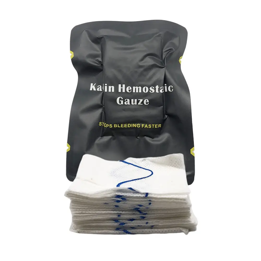 Kaolin Hemostatic Gauze Roll  Hemostatic Gauze Ce First Aid Kit  Absorbable Hemostat Print Logo Far Infrared 43g