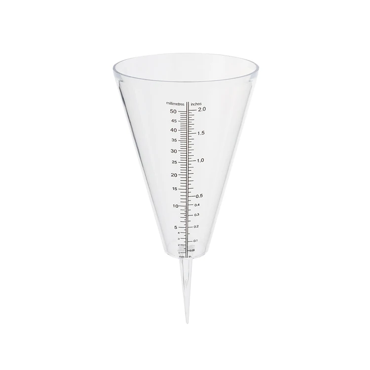 Wholesale Cone Plastic Garden Rain Gauge For Monitor Rainfall Levels Measuring Cup