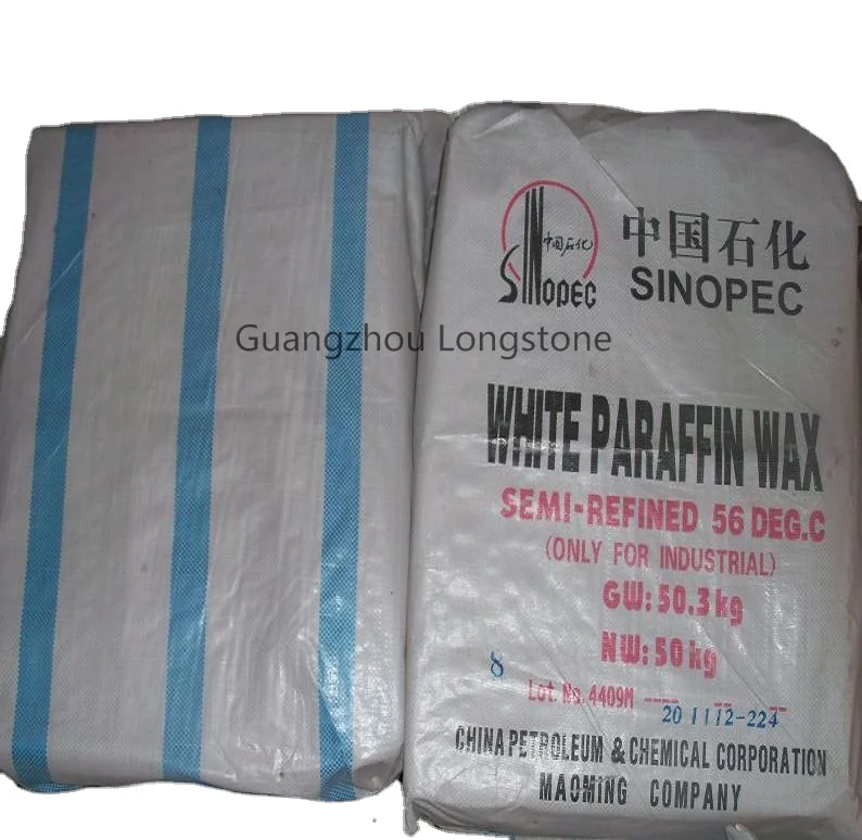 Semi Refined Paraffin Wax 56-58 /Sinopec Maoming Nanhai Brand For Candles Making
