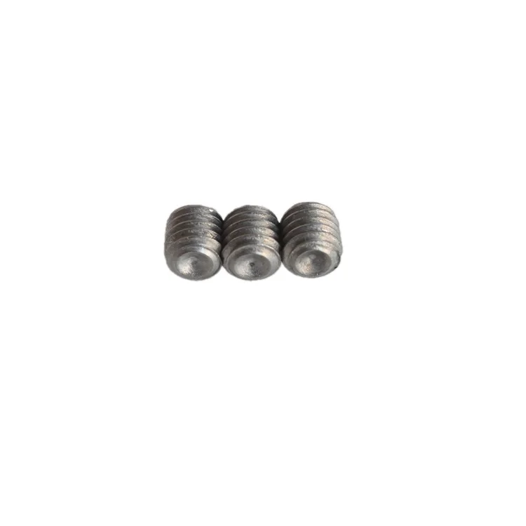 Rust resistant DIN916 1/4 hex socket grub set screws with cup point Gr1 Gr2 titanium screws