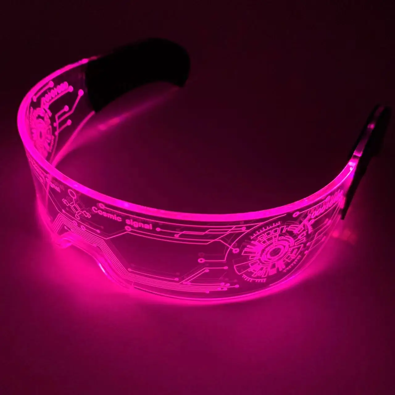 2024 Hot selling Cyberpunk LED Visor Glasses BACK TO FUTURE Future Design Sense Party Glasses with 7 Color Changes for party club