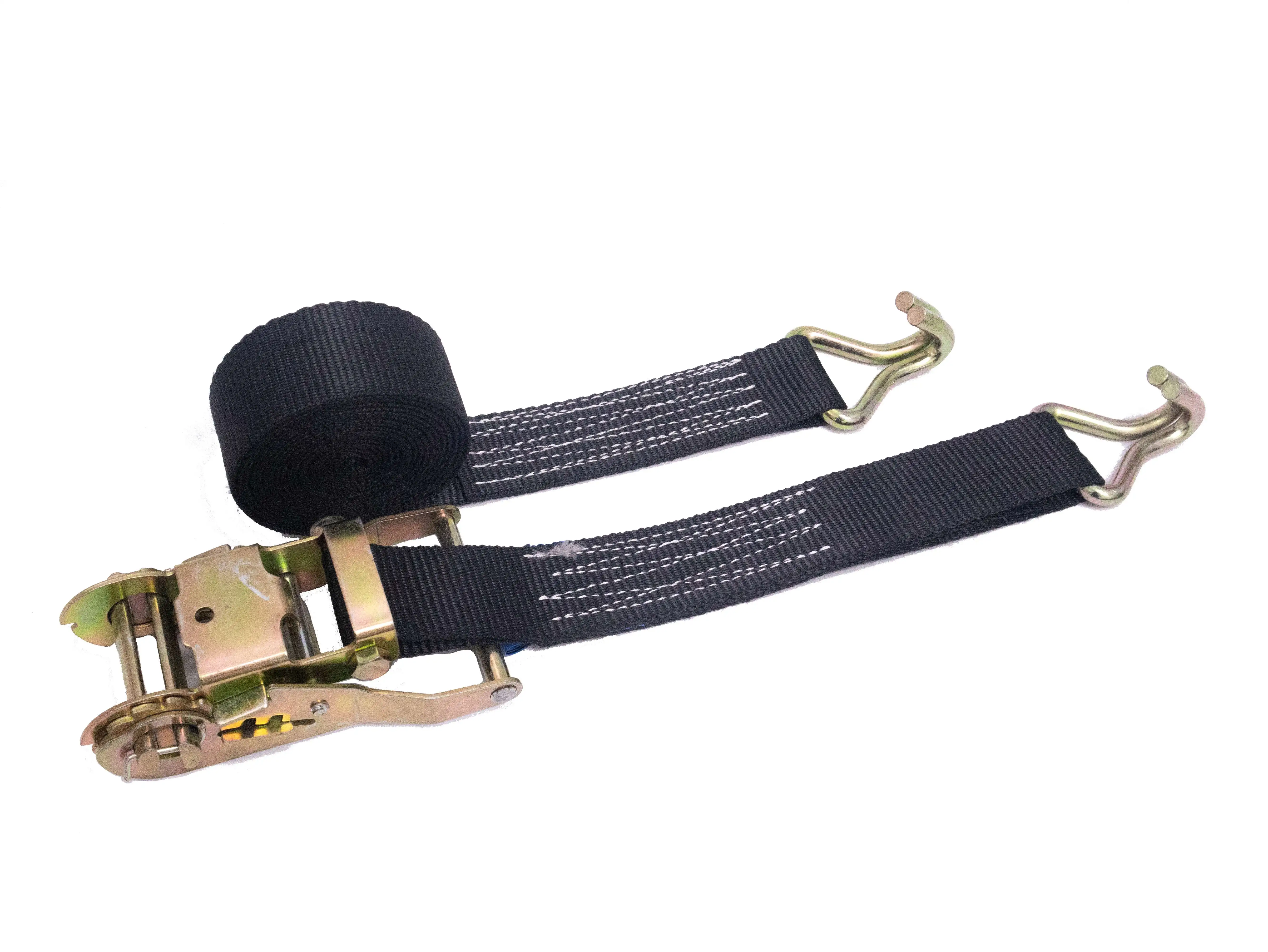 High Quality 25mm 38mm 50mm Width Polyester Rachet Tie down Strap Size Cargo Lashing Strap