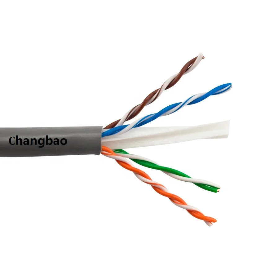 
Changbao Indoo 4 Twisted Pair 24AWG 0.52mm Pass Test Internet Ethernet Lan UTP Network Cable Cat6 