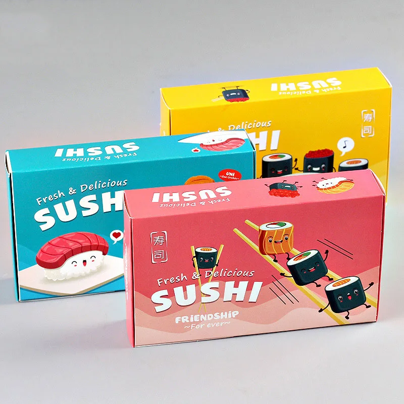 Wholesale Customizable Square Recyclable Food Grade Paper Boxes Food Sushi Packaging Box
