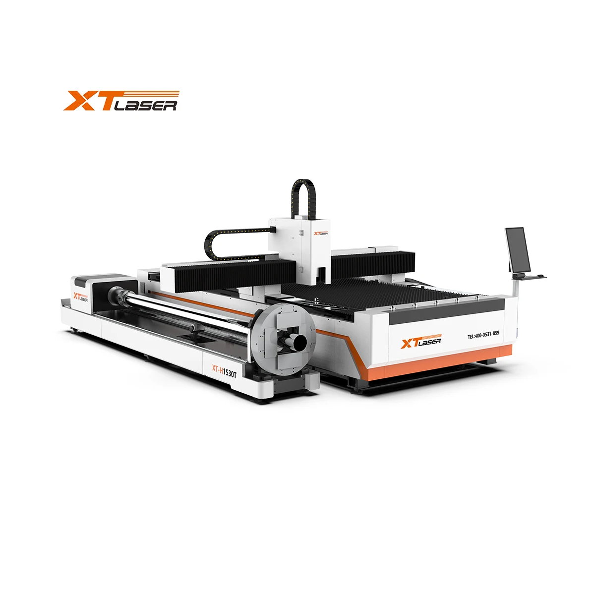 dual use plate cutting machine and laser pipe cutting machine