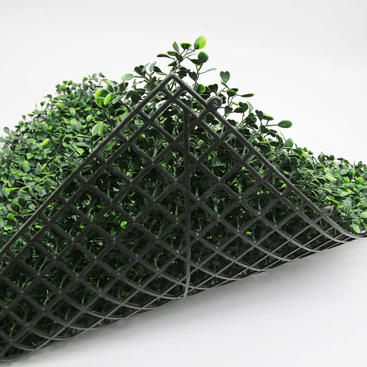 UV Protection Foliage Boxwood Hedge Panel Artificial Plants Wall Faux Grass Green Wall For Privacy Vertical Garden