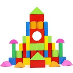 Wholesale Self Assembled Eco-Friendly Large Wooden Creative Educational Building Blocks Toys