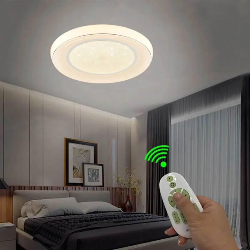 Indoor Remote Control Energy Saving Ceiling Lamp Living Room Lights Plastic Ceiling Lamps With Sensor